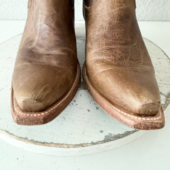 Lane EMMA JANE Womens Cowboy Boots 9 Burnt Caramel Western Cowgirl Mid Calf Tall - Picture 7 of 13